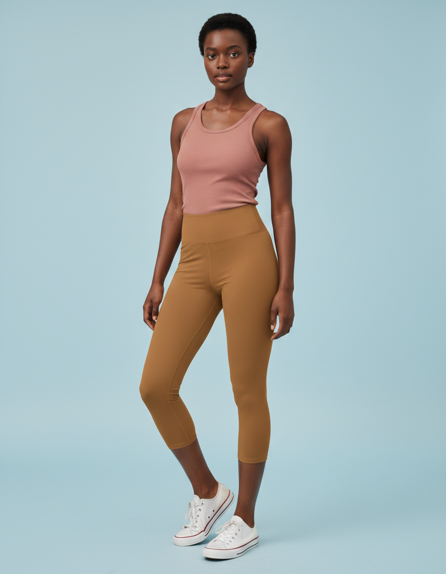 Capri-Yoga Leggings in Adobe