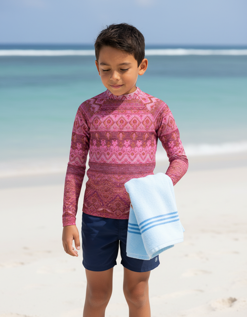 Kids Millennial Pink Serenade kids rashguards