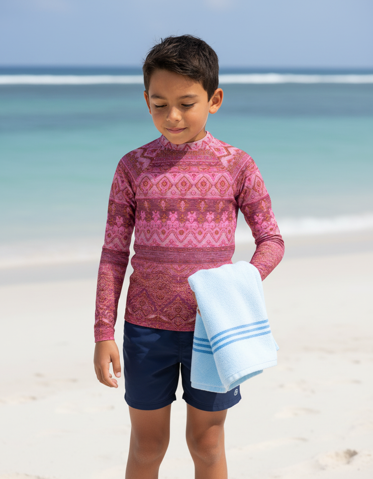 Boys Millennial Pink Serenade boys rashguards