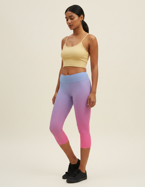 Coral Elysium Leggings Capri Leggings — Dripper