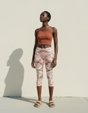 Dusty Rose Tsubaki Leggings Capri Leggings — Dripper