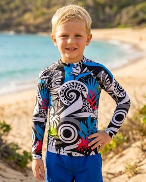 Boys Makani Uli boys youth rashguards