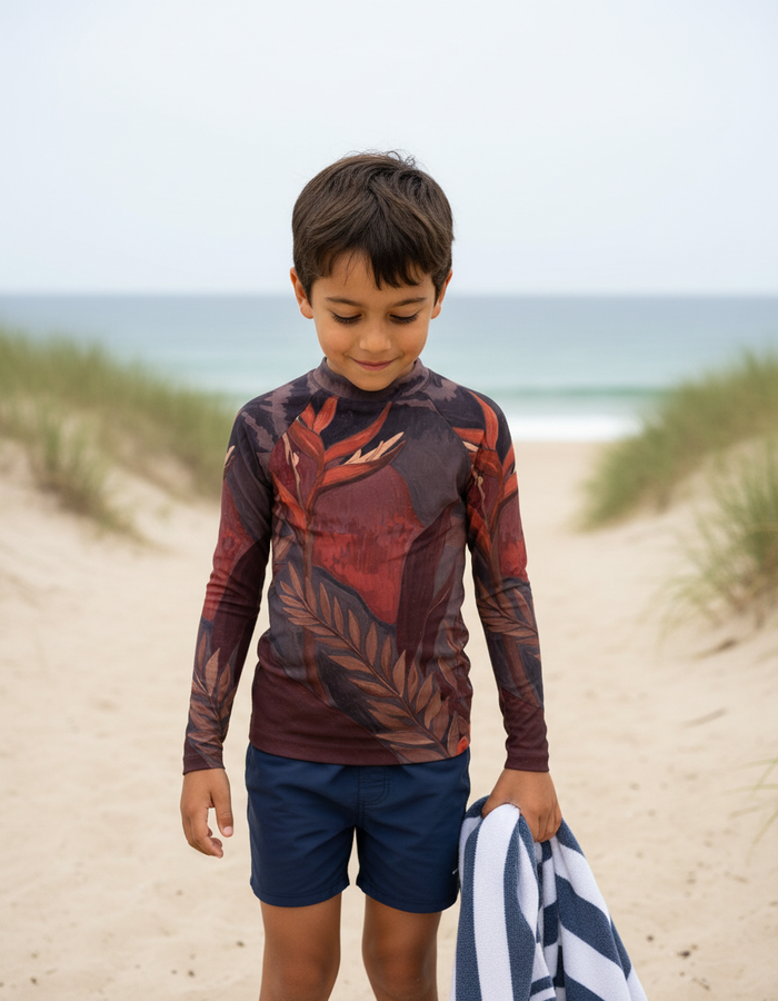 Rashguard — Kids Amaranth Tropique