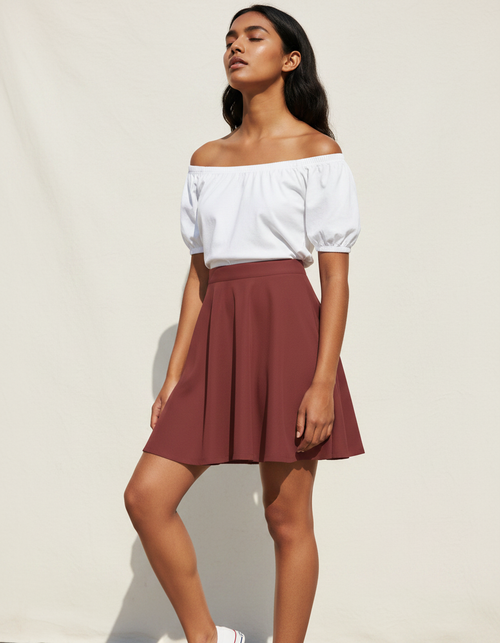 Garnet Skater Skirt