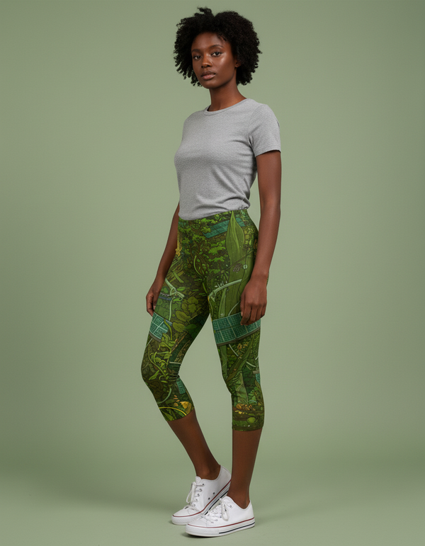 Solarpunk Collection capri leggings