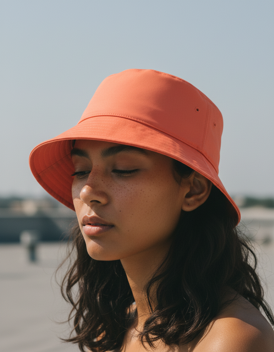Bucket hat in Tomato