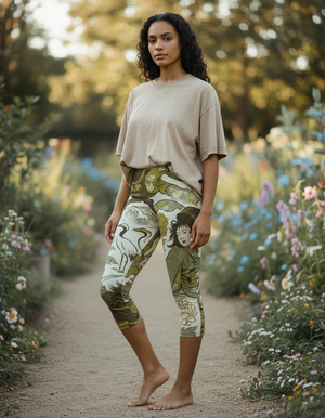 Runway Chartreuse Kintsugi leggings