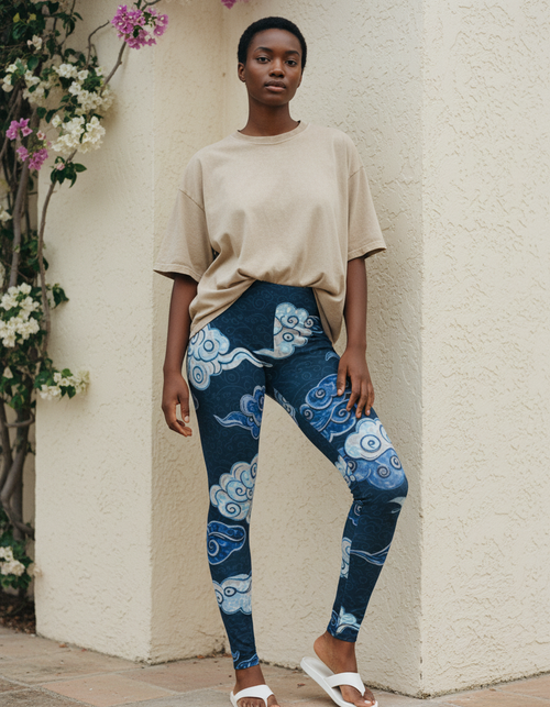 Marina Cumulus Leggings Women's Leggings — Dripper