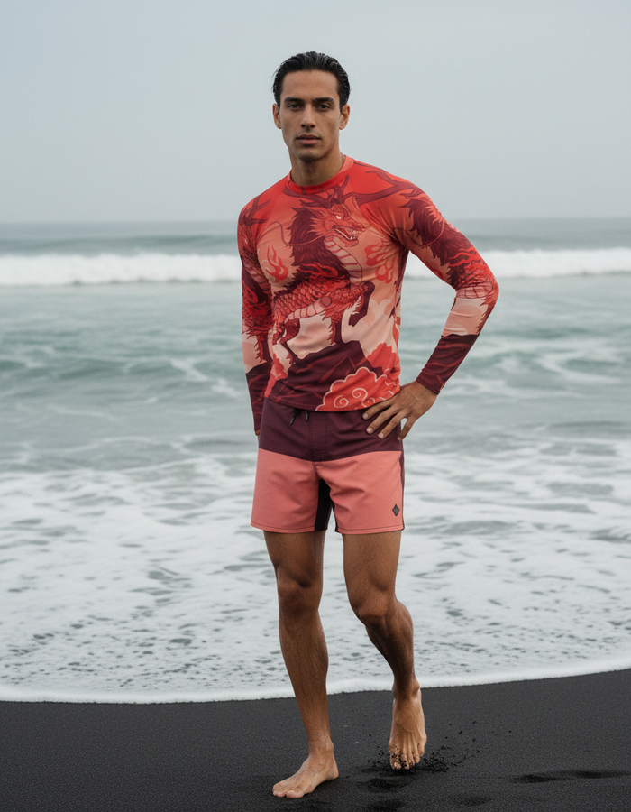 Rashguard — Men's Fiery Red Sora