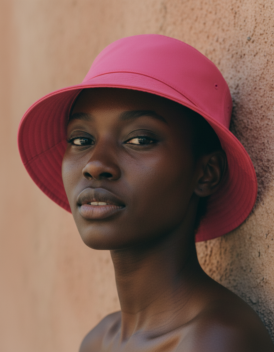Bucket hat in Dragonfruit