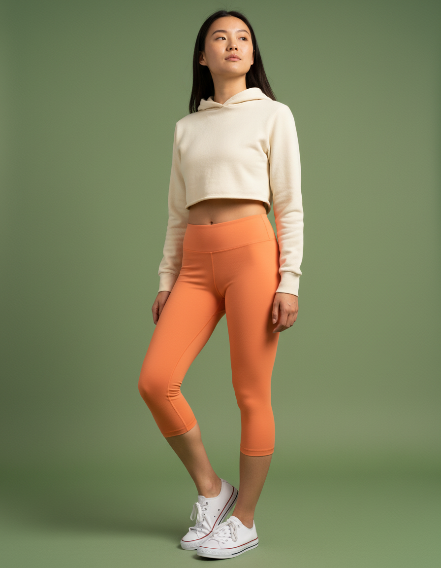 Capri Leggings in Atomic Tangerine