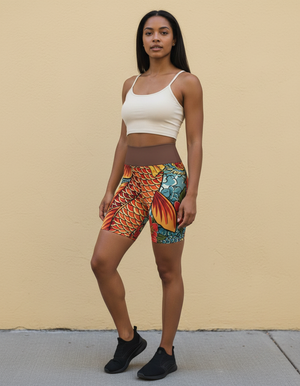 Koi Rising Yoga Shorts yoga shorts