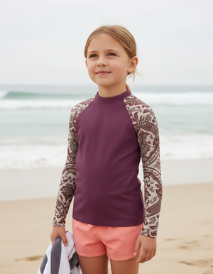 Kids Amaranth Sari kids rashguards