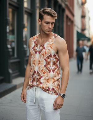 Burnt Sienna Sumi Tank Top Men's Tank Top — Dripper