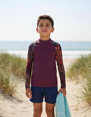 Amaranth Tropique Kids Rash Guard bikini — Dripper