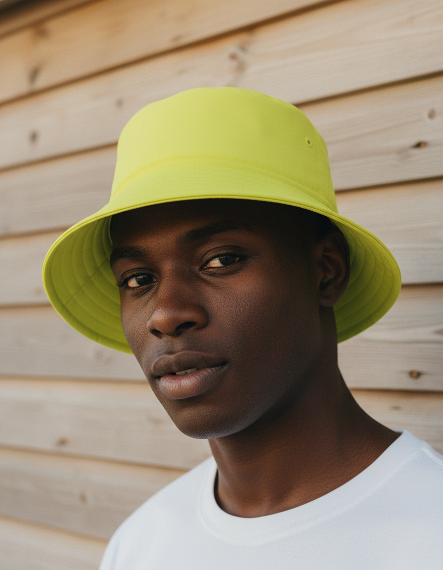 Bucket hat in Runway Chartreuse