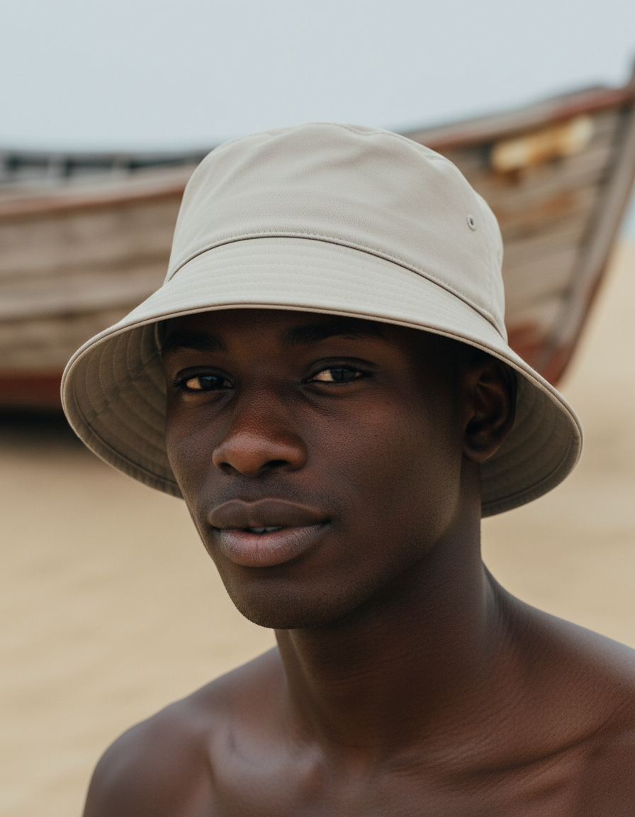 Bucket hat in Greige