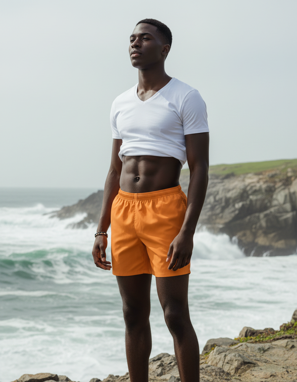 Men's Swim Trunks in Pumpkin