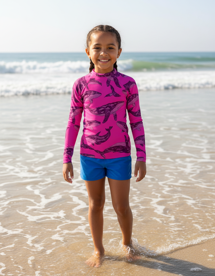 Rashguard — Kids Electric Fuchsia Breeze