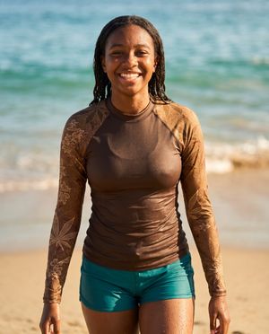 Girls Coffee Bean Kumo girls youth rashguards