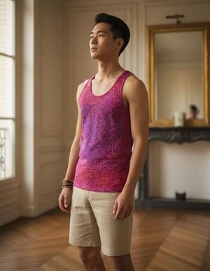 Men's Electric Fuchsia Taal men's tank tops