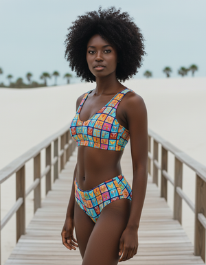 Lava Falls Nefertiti High-Waisted Bikini High-Waisted Bikini — Dripper