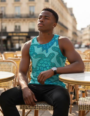 Aqua Tank Top Men's Tank Top — Dripper