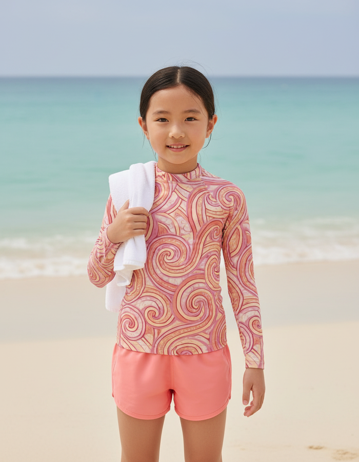 Rashguard — Kids Dusty Rose Spectrum