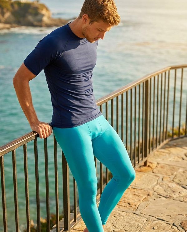 Men's Turquoise Leggings