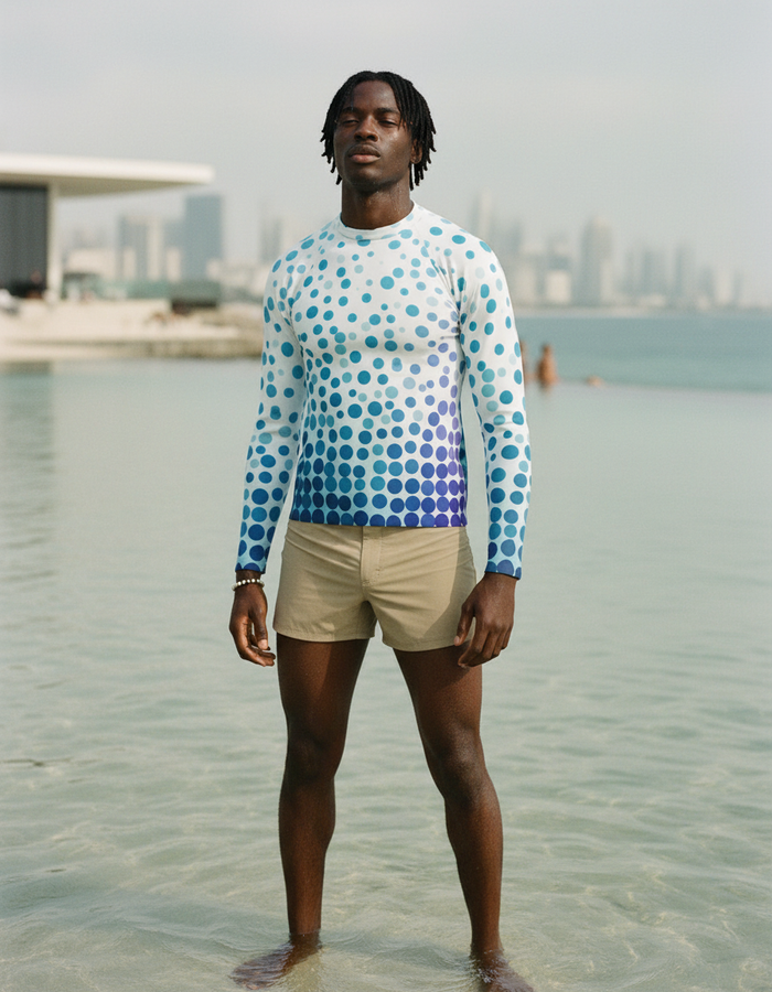 Rashguard — Men's Transformative Teal Pixel