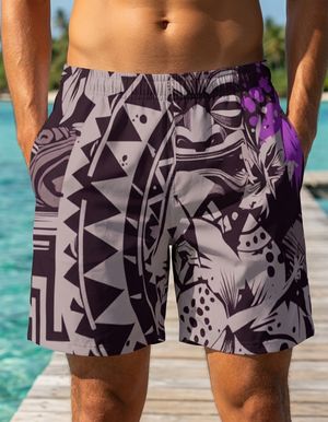 Burnished Lilac Koa Uli men's swim trunks