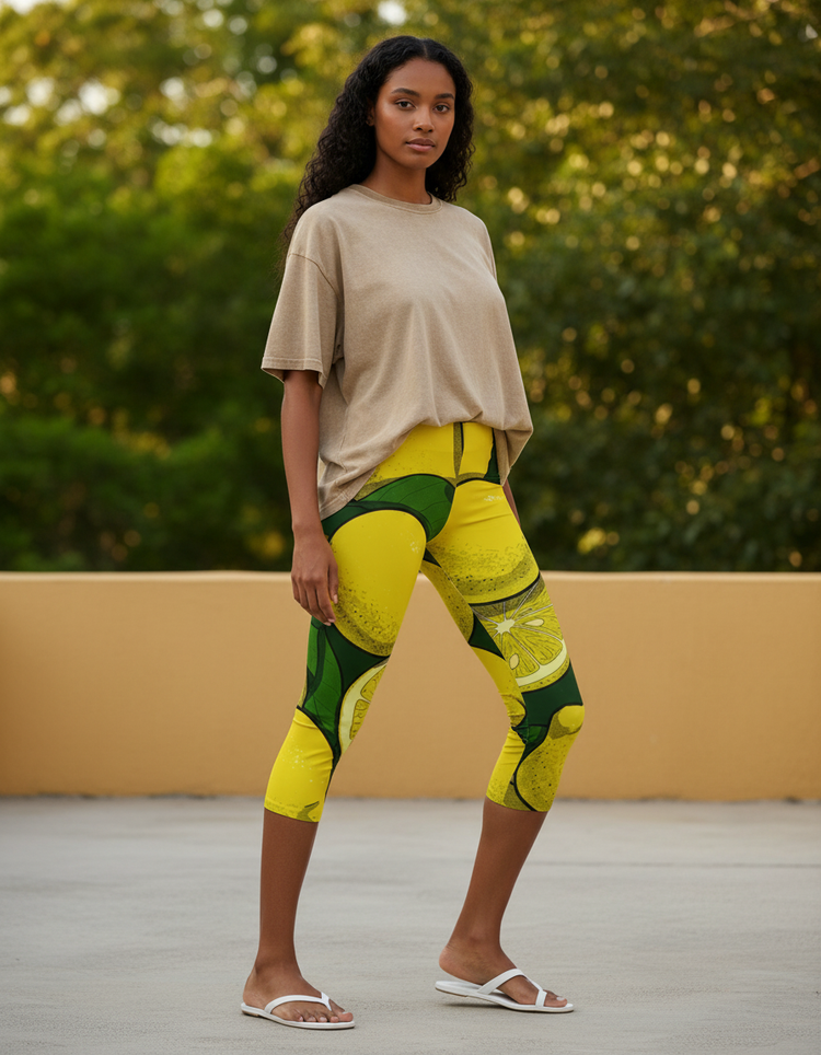 Women's Lemon Capri Leggings