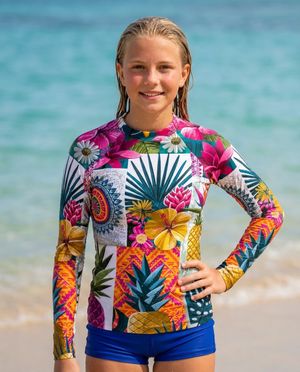 Girls Menehune girls rashguards
