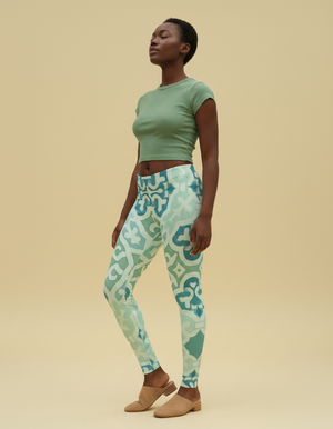 Jelly Mint Mosaic Leggings Women's Leggings — Dripper