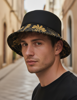 Gilded Deco bucket hats