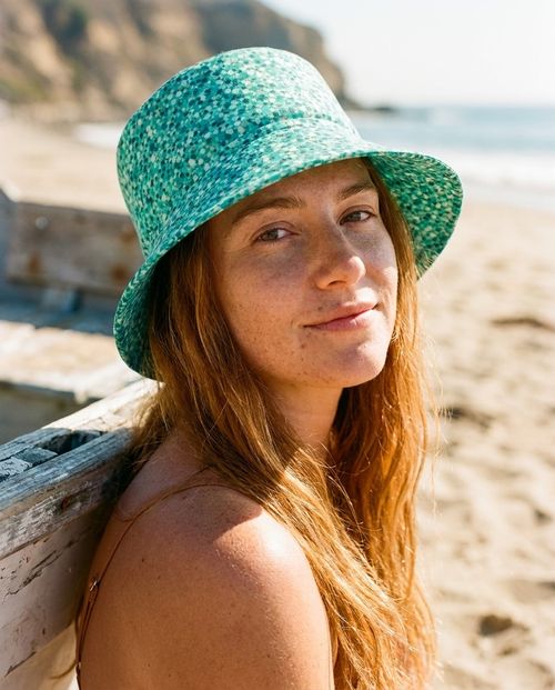 Transformative Teal Sumi Bucket Hat bucket hat