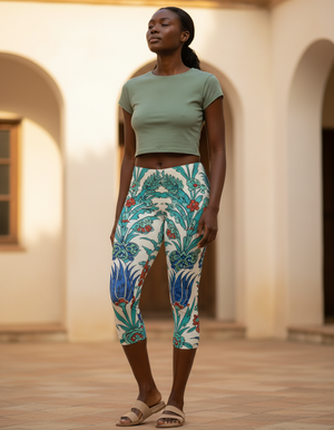 Mosaic Capri Leggings Capri Leggings — Dripper