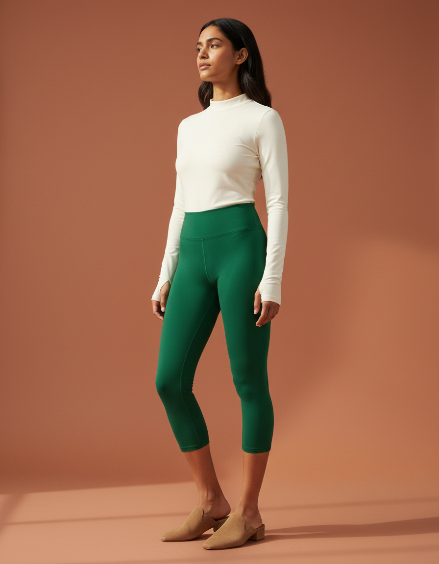 Capri-Yoga Leggings in Spruce
