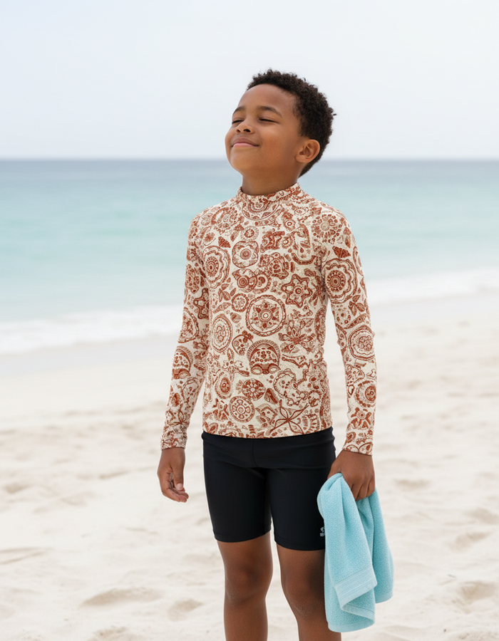 Rashguard — Kids Burnt Sienna