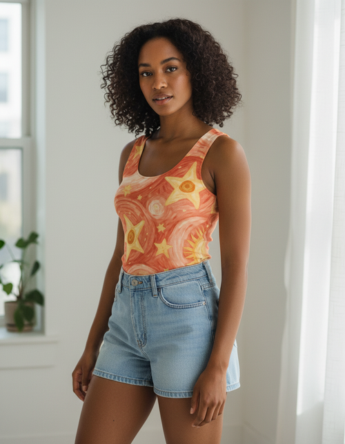 Coral Nocturne Tank Top Women's Tank Top — Dripper