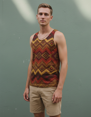 Men's Burnt Sienna Andes tank tops