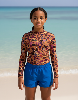 Amber Haze Dapple Youth Rash Guard Youth Rash Guard — Dripper
