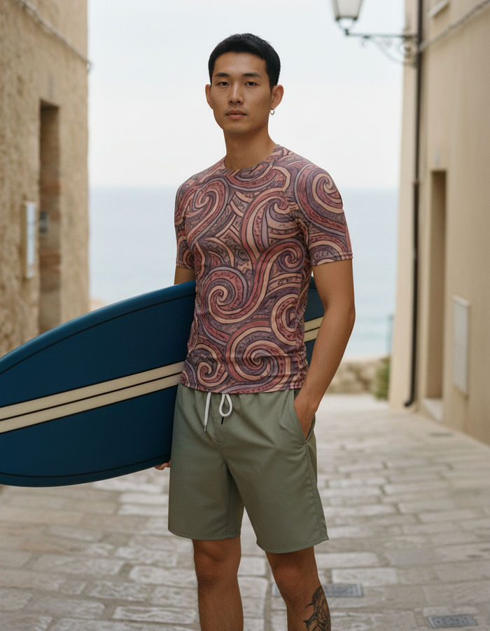 Rashguard — Men's Tea Rose Spectrum