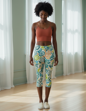 Transformative Teal Rimpa leggings
