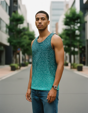 Men's Transformative Teal Gulab men's tank tops