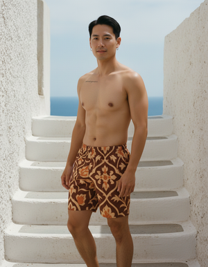Muskmelon Bosphorus men's swim trunks