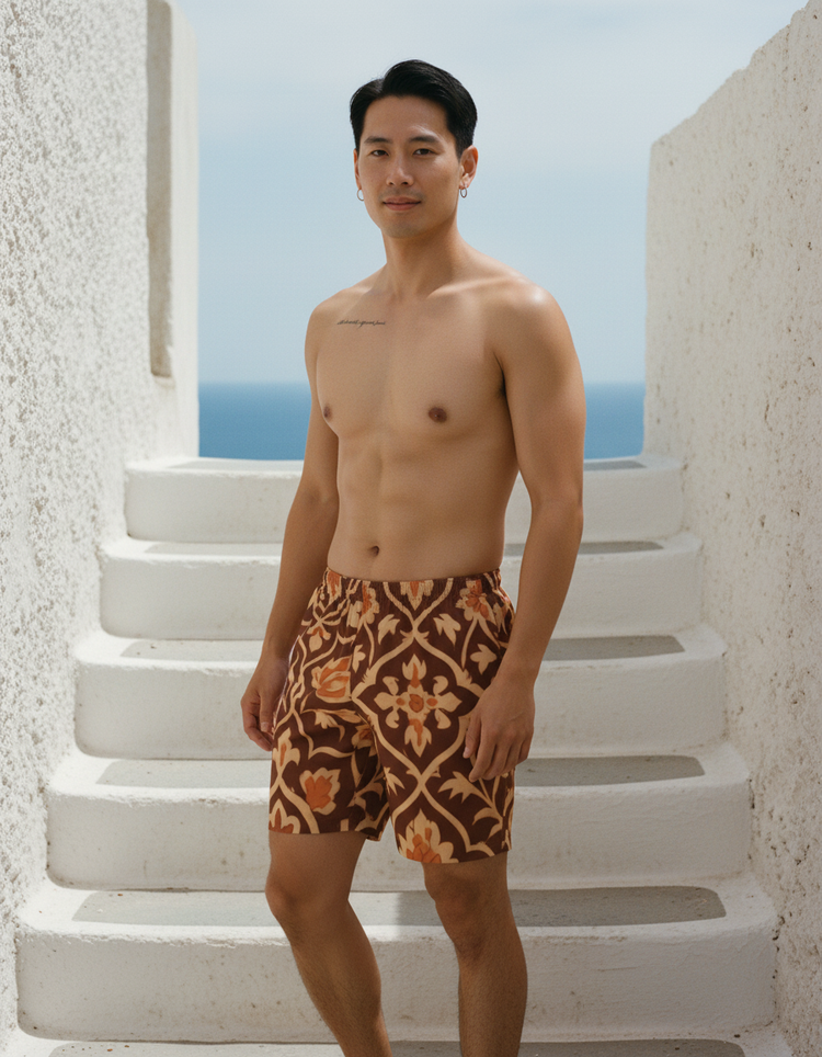 Men's Ottoman Tile Swim Trunks