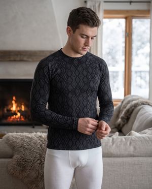 Ink Lozenge Base Layer Top men's base layer tops