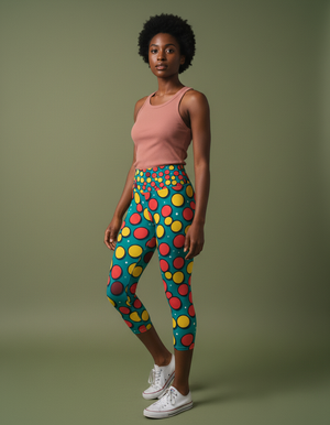 Lava Falls Mosaic Capri Yoga Leggings Capri Yoga Leggings — Dripper
