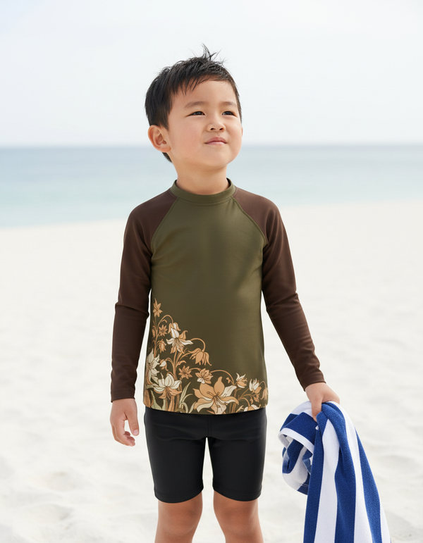 Art Nouveau kids rashguards